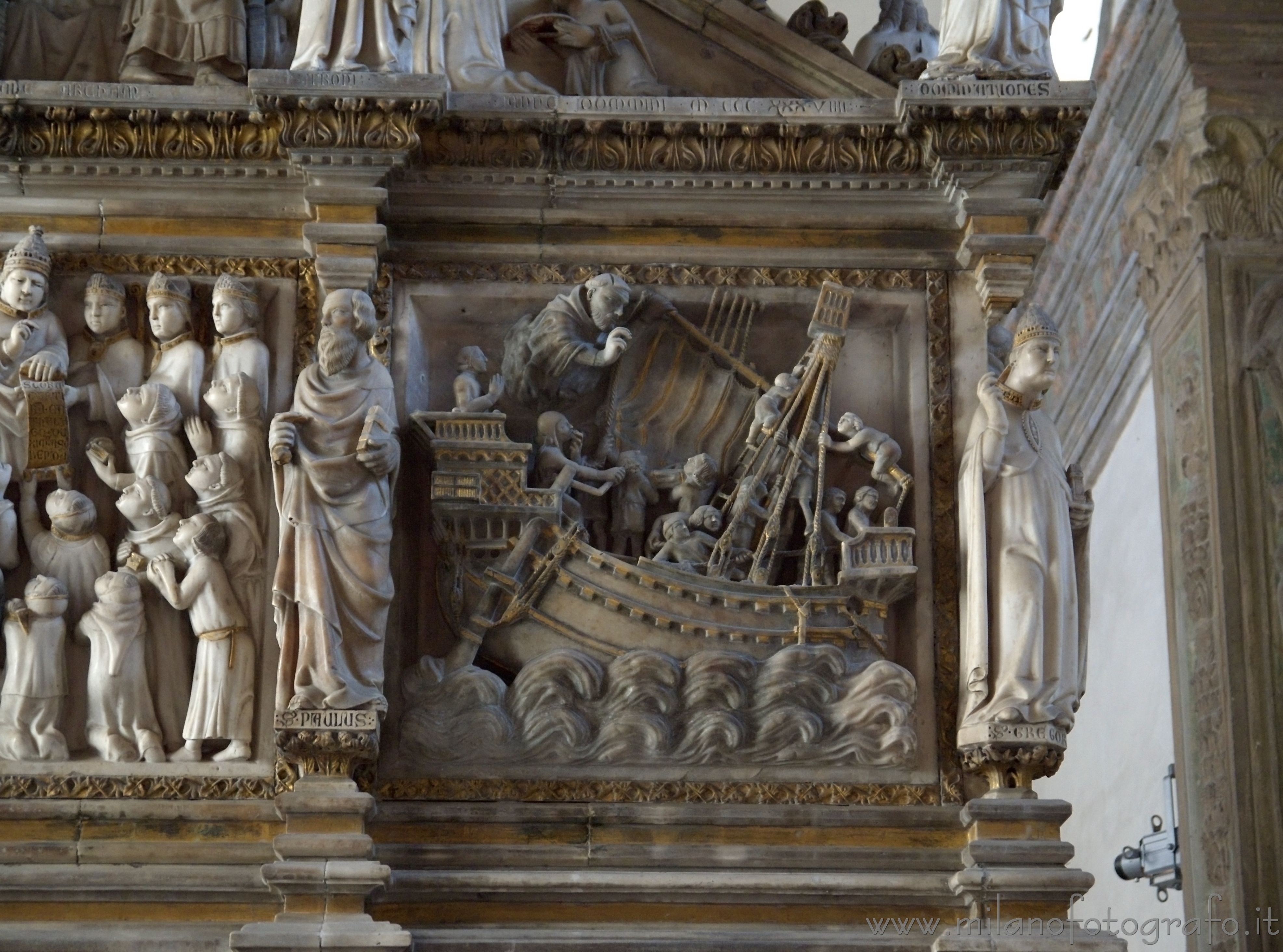 Milan (Italy) - Detail of the Ark of San Peter Martyr inside the Portinari Chapel
